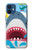 W3947 Shark Helicopter Cartoon Funda Carcasa Case y Caso Del Tirón Funda para iPhone 12 mini