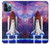 W3913 Colorful Nebula Space Shuttle Funda Carcasa Case y Caso Del Tirón Funda para iPhone 12 Pro Max