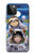 W3915 Raccoon Girl Baby Sloth Astronaut Suit Funda Carcasa Case y Caso Del Tirón Funda para iPhone 12 Pro Max