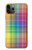 W3942 LGBTQ Rainbow Plaid Tartan Funda Carcasa Case y Caso Del Tirón Funda para iPhone 11 Pro