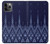 W3950 Textile Thai Blue Pattern Funda Carcasa Case y Caso Del Tirón Funda para iPhone 11 Pro