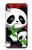 W3929 Cute Panda Eating Bamboo Funda Carcasa Case y Caso Del Tirón Funda para iPhone XR