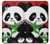 W3929 Cute Panda Eating Bamboo Funda Carcasa Case y Caso Del Tirón Funda para iPhone XR