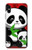 W3929 Cute Panda Eating Bamboo Funda Carcasa Case y Caso Del Tirón Funda para iPhone X, iPhone XS