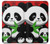 W3929 Cute Panda Eating Bamboo Funda Carcasa Case y Caso Del Tirón Funda para iPhone XS Max