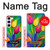 W3926 Colorful Tulip Oil Painting Funda Carcasa Case y Caso Del Tirón Funda para Samsung Galaxy S23