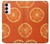 W3946 Seamless Orange Pattern Funda Carcasa Case y Caso Del Tirón Funda para Samsung Galaxy S23