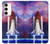 W3913 Colorful Nebula Space Shuttle Funda Carcasa Case y Caso Del Tirón Funda para Samsung Galaxy S23 Plus