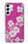 W3924 Cherry Blossom Pink Background Funda Carcasa Case y Caso Del Tirón Funda para Samsung Galaxy S23 Plus