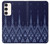 W3950 Textile Thai Blue Pattern Funda Carcasa Case y Caso Del Tirón Funda para Samsung Galaxy S23 Plus