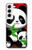 W3929 Cute Panda Eating Bamboo Funda Carcasa Case y Caso Del Tirón Funda para Samsung Galaxy S22