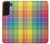 W3942 LGBTQ Rainbow Plaid Tartan Funda Carcasa Case y Caso Del Tirón Funda para Samsung Galaxy S22