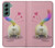 W3923 Cat Bottom Rainbow Tail Funda Carcasa Case y Caso Del Tirón Funda para Samsung Galaxy S22 Plus