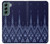 W3950 Textile Thai Blue Pattern Funda Carcasa Case y Caso Del Tirón Funda para Samsung Galaxy S22 Plus