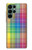 W3942 LGBTQ Rainbow Plaid Tartan Funda Carcasa Case y Caso Del Tirón Funda para Samsung Galaxy S22 Ultra