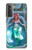 W3911 Cute Little Mermaid Aqua Spa Funda Carcasa Case y Caso Del Tirón Funda para Samsung Galaxy S21 Plus 5G, Galaxy S21+ 5G