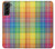 W3942 LGBTQ Rainbow Plaid Tartan Funda Carcasa Case y Caso Del Tirón Funda para Samsung Galaxy S21 Plus 5G, Galaxy S21+ 5G