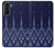 W3950 Textile Thai Blue Pattern Funda Carcasa Case y Caso Del Tirón Funda para Samsung Galaxy S21 Plus 5G, Galaxy S21+ 5G