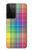 W3942 LGBTQ Rainbow Plaid Tartan Funda Carcasa Case y Caso Del Tirón Funda para Samsung Galaxy S21 Ultra 5G