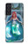 W3911 Cute Little Mermaid Aqua Spa Funda Carcasa Case y Caso Del Tirón Funda para Samsung Galaxy S21 FE 5G