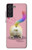W3923 Cat Bottom Rainbow Tail Funda Carcasa Case y Caso Del Tirón Funda para Samsung Galaxy S21 FE 5G