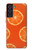 W3946 Seamless Orange Pattern Funda Carcasa Case y Caso Del Tirón Funda para Samsung Galaxy S21 FE 5G