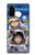 W3915 Raccoon Girl Baby Sloth Astronaut Suit Funda Carcasa Case y Caso Del Tirón Funda para Samsung Galaxy S20