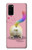 W3923 Cat Bottom Rainbow Tail Funda Carcasa Case y Caso Del Tirón Funda para Samsung Galaxy S20