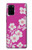 W3924 Cherry Blossom Pink Background Funda Carcasa Case y Caso Del Tirón Funda para Samsung Galaxy S20 Plus, Galaxy S20+