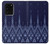 W3950 Textile Thai Blue Pattern Funda Carcasa Case y Caso Del Tirón Funda para Samsung Galaxy S20 Ultra