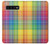 W3942 LGBTQ Rainbow Plaid Tartan Funda Carcasa Case y Caso Del Tirón Funda para Samsung Galaxy S10