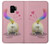 W3923 Cat Bottom Rainbow Tail Funda Carcasa Case y Caso Del Tirón Funda para Samsung Galaxy S9