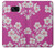 W3924 Cherry Blossom Pink Background Funda Carcasa Case y Caso Del Tirón Funda para Samsung Galaxy S7