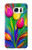 W3926 Colorful Tulip Oil Painting Funda Carcasa Case y Caso Del Tirón Funda para Samsung Galaxy S7