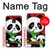 W3929 Cute Panda Eating Bamboo Funda Carcasa Case y Caso Del Tirón Funda para Samsung Galaxy S5