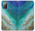 W3920 Abstract Ocean Blue Color Mixed Emerald Funda Carcasa Case y Caso Del Tirón Funda para Samsung Galaxy Note 20