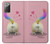 W3923 Cat Bottom Rainbow Tail Funda Carcasa Case y Caso Del Tirón Funda para Samsung Galaxy Note 20