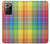 W3942 LGBTQ Rainbow Plaid Tartan Funda Carcasa Case y Caso Del Tirón Funda para Samsung Galaxy Note 20 Ultra, Ultra 5G