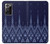 W3950 Textile Thai Blue Pattern Funda Carcasa Case y Caso Del Tirón Funda para Samsung Galaxy Note 20 Ultra, Ultra 5G