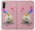 W3923 Cat Bottom Rainbow Tail Funda Carcasa Case y Caso Del Tirón Funda para Samsung Galaxy Note 10