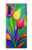 W3926 Colorful Tulip Oil Painting Funda Carcasa Case y Caso Del Tirón Funda para Samsung Galaxy Note 10 Plus