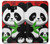 W3929 Cute Panda Eating Bamboo Funda Carcasa Case y Caso Del Tirón Funda para Note 9 Samsung Galaxy Note9