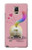 W3923 Cat Bottom Rainbow Tail Funda Carcasa Case y Caso Del Tirón Funda para Samsung Galaxy Note 4
