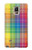 W3942 LGBTQ Rainbow Plaid Tartan Funda Carcasa Case y Caso Del Tirón Funda para Samsung Galaxy Note 4