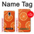 W3946 Seamless Orange Pattern Funda Carcasa Case y Caso Del Tirón Funda para Samsung Galaxy Note 4