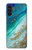 W3920 Abstract Ocean Blue Color Mixed Emerald Funda Carcasa Case y Caso Del Tirón Funda para Samsung Galaxy A13 5G