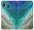 W3920 Abstract Ocean Blue Color Mixed Emerald Funda Carcasa Case y Caso Del Tirón Funda para Samsung Galaxy A20, Galaxy A30