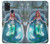 W3911 Cute Little Mermaid Aqua Spa Funda Carcasa Case y Caso Del Tirón Funda para Samsung Galaxy A21s