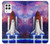 W3913 Colorful Nebula Space Shuttle Funda Carcasa Case y Caso Del Tirón Funda para Samsung Galaxy A22 4G