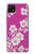 W3924 Cherry Blossom Pink Background Funda Carcasa Case y Caso Del Tirón Funda para Samsung Galaxy A22 5G